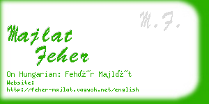 majlat feher business card
